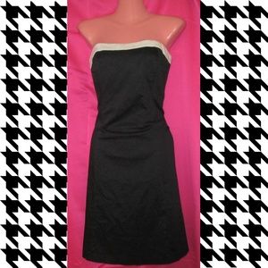 white house black market strapless dress size 8